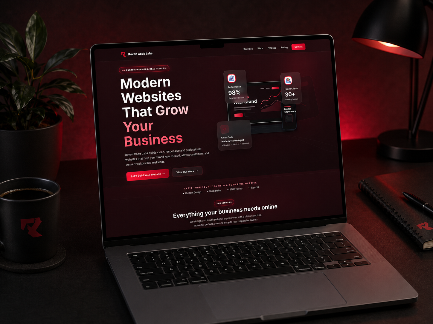 Raven Code Labs website screenshot