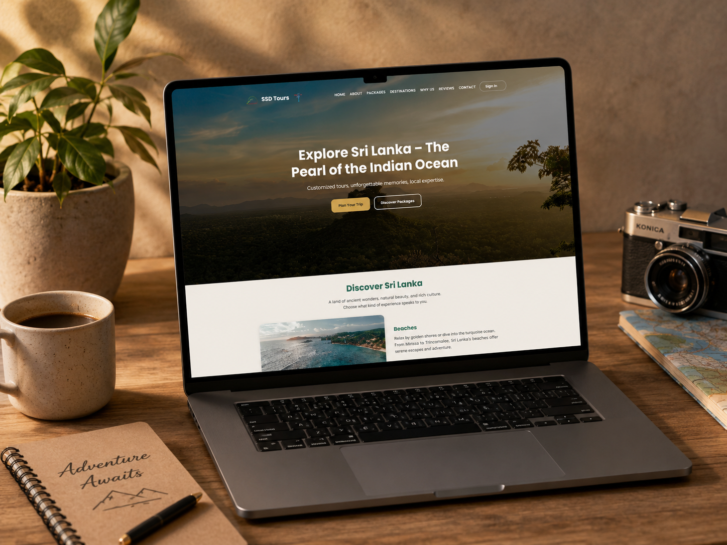 SSD Tours website screenshot